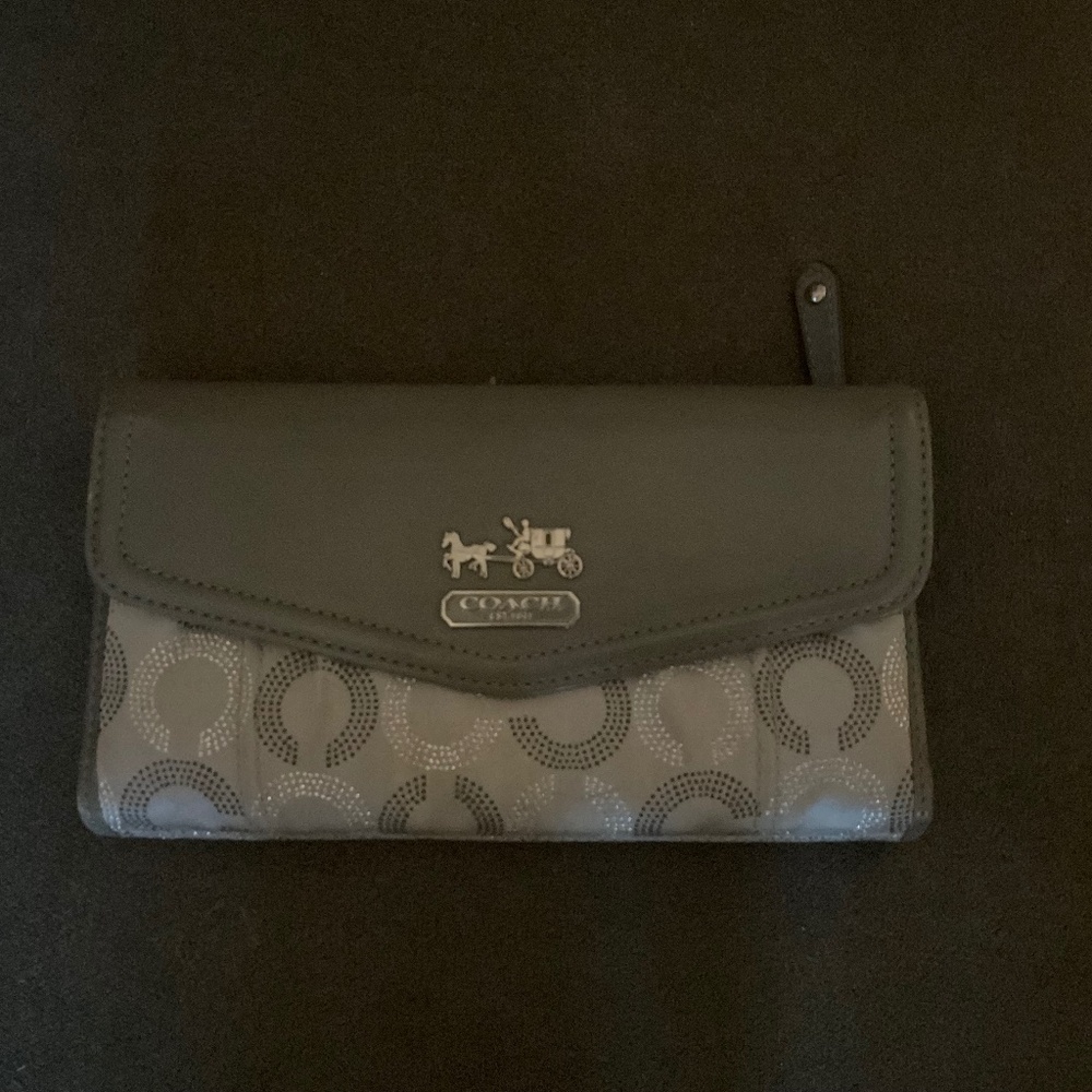 Coach Grey Leather Wallet
